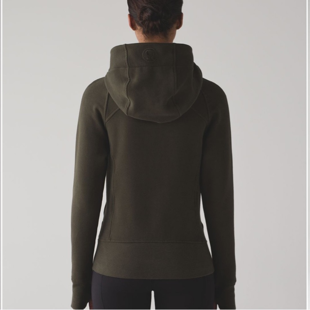 Lululemon Scuba Hoodie *Light Cotton Fleece Size 8 Dark Olive - Picture 2 of 14